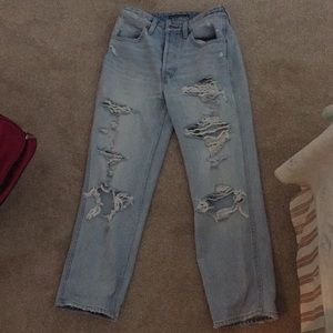 Abercrombie straight leg mom jeans